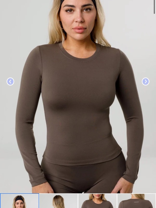 Paragon Fitwear Tops - Paragon Reluna™ Full Length Long Sleeve Top Truffle - brand new w tags